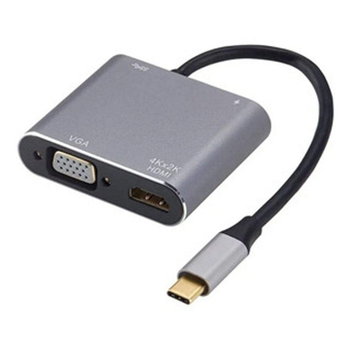 IntCo Hub adaptador tipo C a HDMI VGA USB KQ-009 2