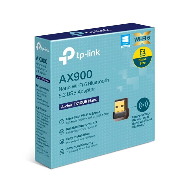 Adaptador Wi-Fi 6 Nano AX900 Bluetooth 5.3 USB TX10UB