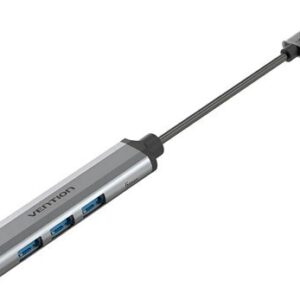 Hub Adaptador Multipuerto 4 En 1 Usb 3.0Vention 0.15m Negro