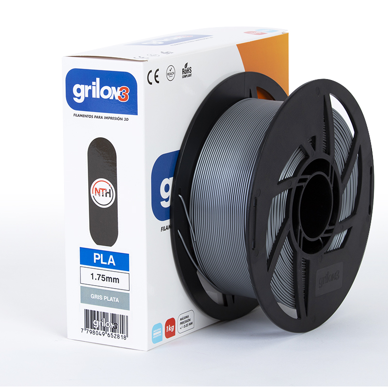 GRILON3 PLA GRIS PLATA 1.75 MM X 1 KG